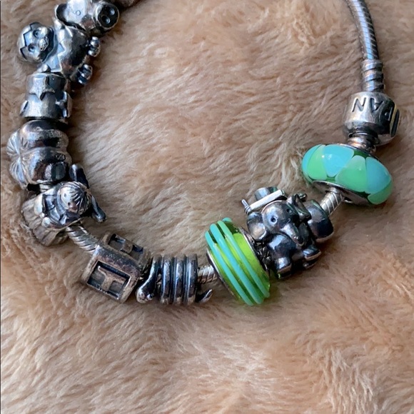 PANDORA Bracelet with 12 charms, 2 separators - Picture 3 of 4